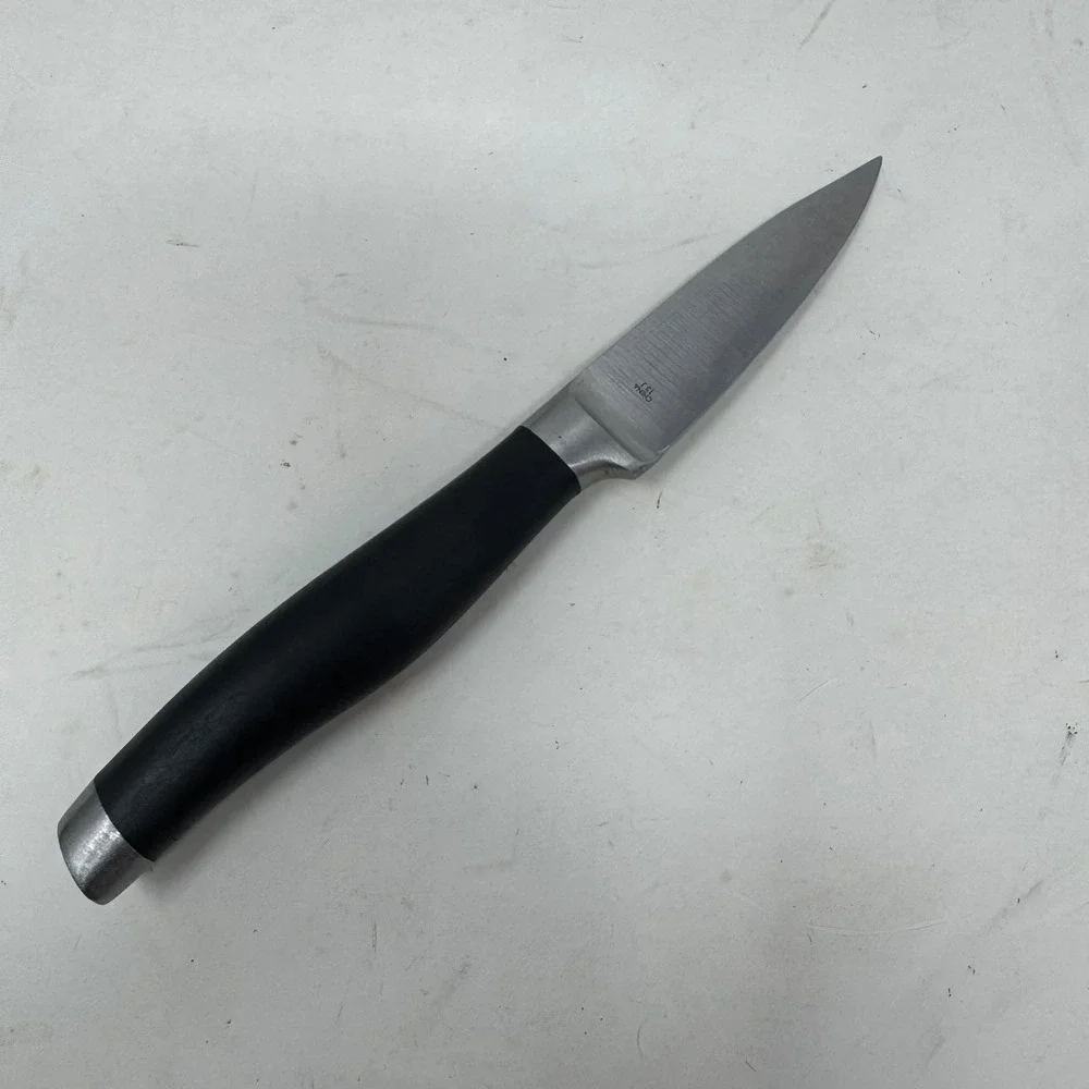 Pampered Chef Paring Knife German Cr Mo V Steel Black Handle 3 Inch Blade